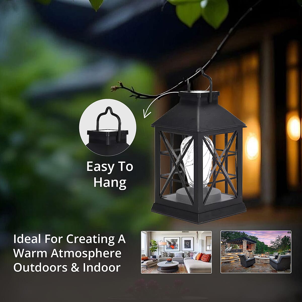 White LED String Lights Solar Lantern image number 2