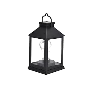 Black LED String Lights Solar Lantern (4.1x4.1x7.3)