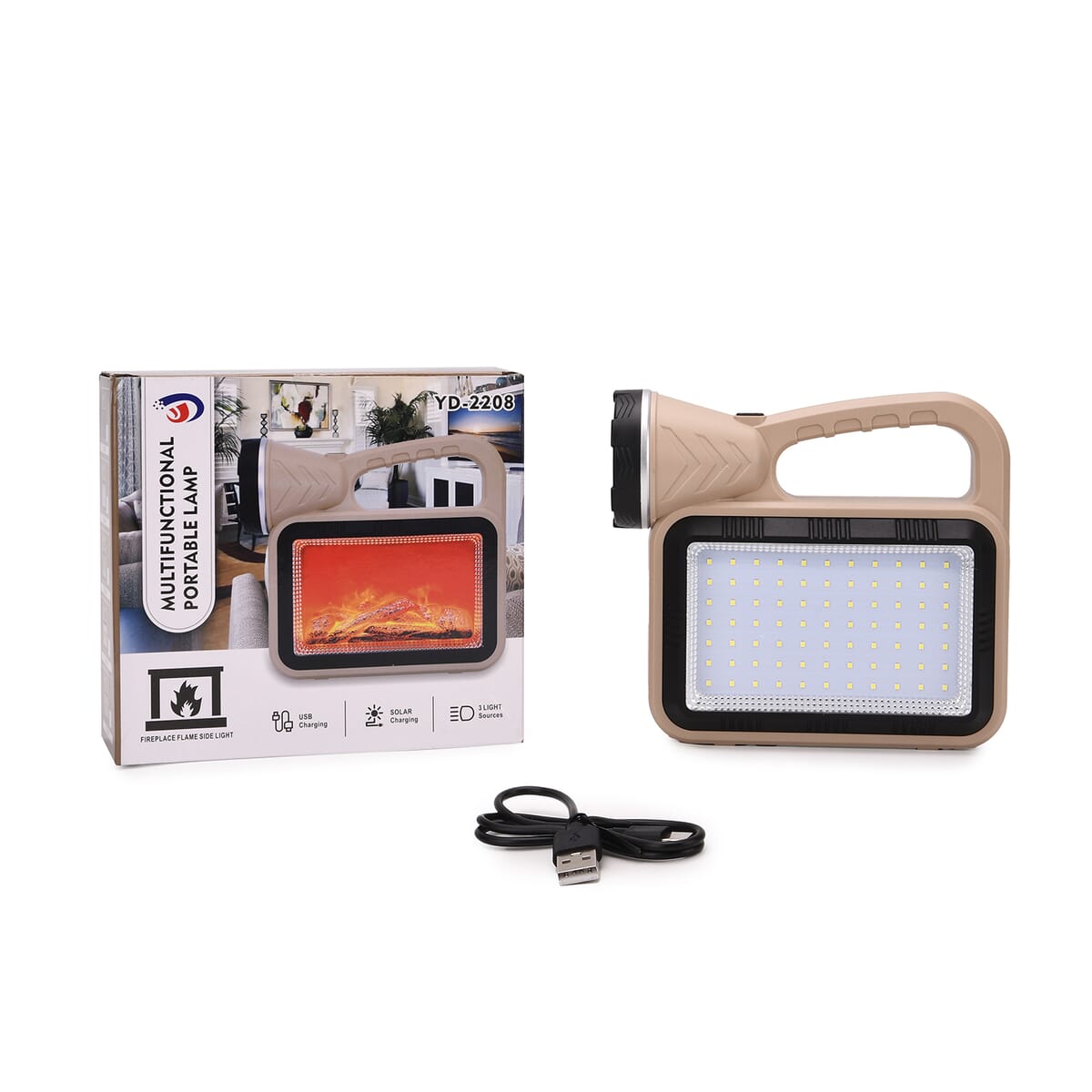 Multi-Functional Solar Energy Flashlight (2400mAh) with Six Light Modes (Powered by Solar Charging and USB Cable) image number 0