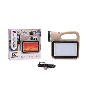 Multi-Functional Solar Energy Flashlight (2400mAh) with Six Light Modes (Powered by Solar Charging and USB Cable)