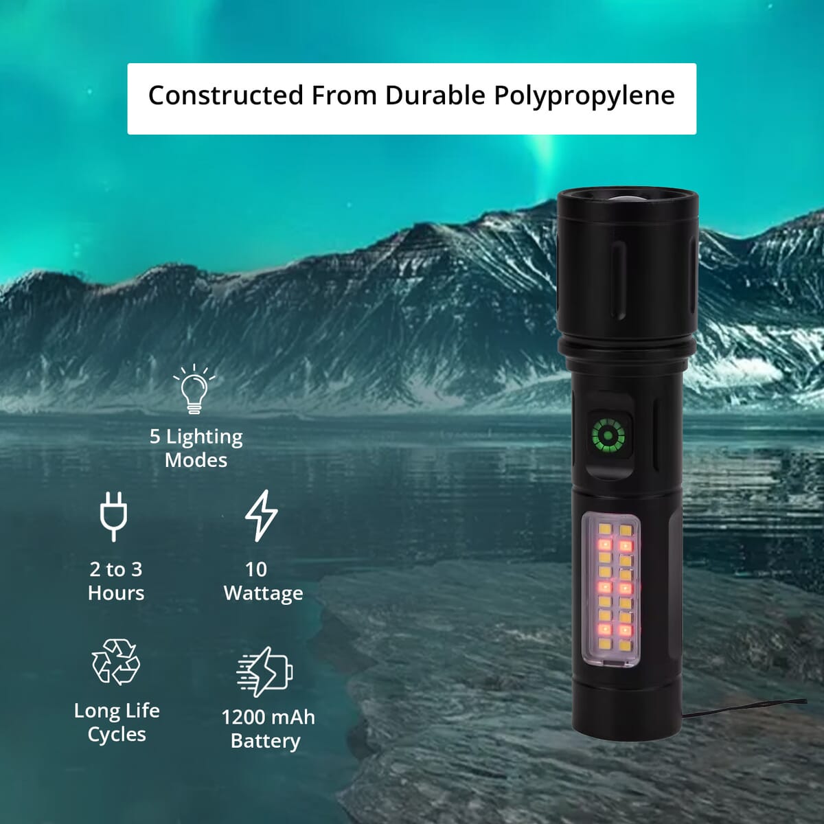 Multi-Functional Working Lamp (1200mAh) (Powered by USB Cable) image number 2