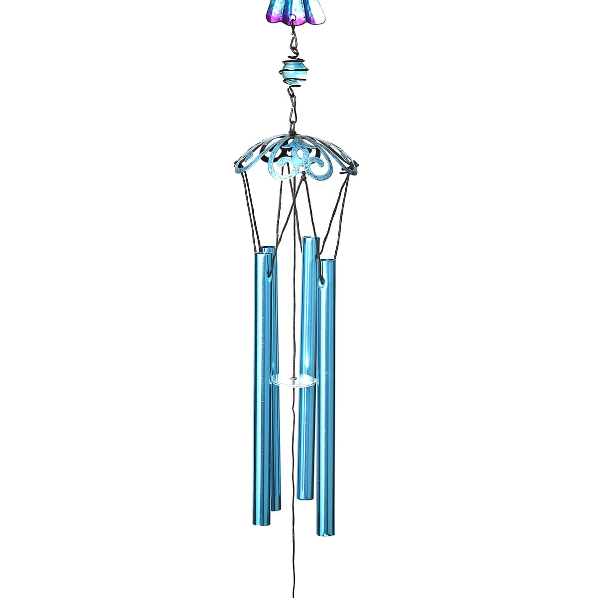 Multi Color Iron and Glass Wind Chime - Owl image number 3