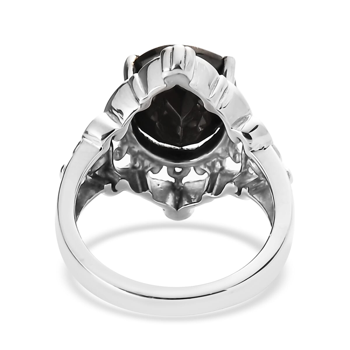 Elite Shungite and Mojave Blue Apatite 3.00 ctw Ring in Stainless Steel (Size 7.0) image number 4