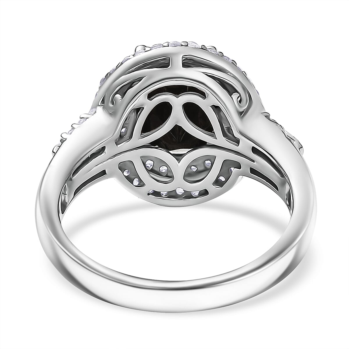EverTrue Elite Shungite and White Zircon 2.40 ctw Ring in Platinum Bond (Size 9.0) image number 4