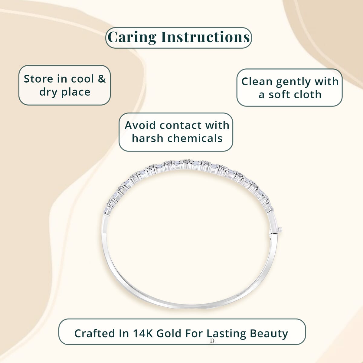 Luxuriant Lab Grown Diamond 2.00 ctw Bangle Bracelet in Rhodium Over Sterling Silver (7.25 In) image number 4