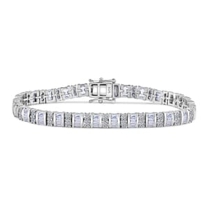 Luxuriant Lab Grown Diamond G SI 5.00 ctw Bracelet in Rhodium Over Sterling Silver (7.25 In)