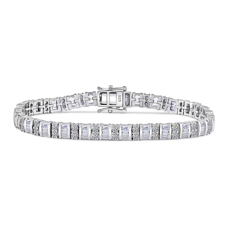 Luxuriant Lab Grown Diamond G SI 5.00 ctw Bracelet in Rhodium Over Sterling Silver (7.25 In)