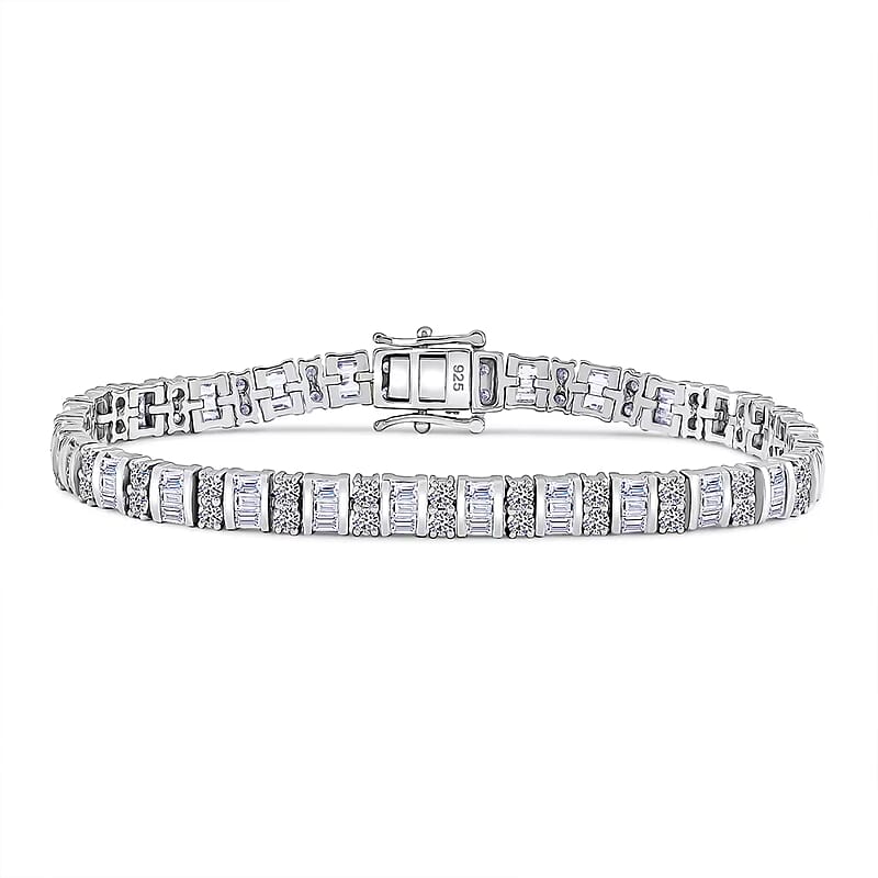 Luxuriant Lab Grown Diamond G SI 5.00 ctw Bracelet in Rhodium Over Sterling Silver (7.25 In)
