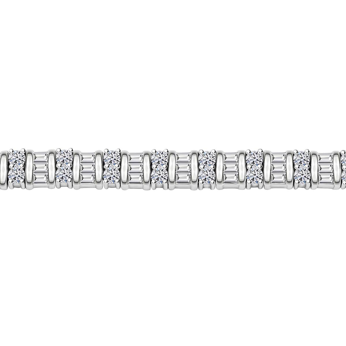 Luxuriant Lab Grown Diamond G SI 5.00 ctw Bracelet in Rhodium Over Sterling Silver (7.25 In) image number 2