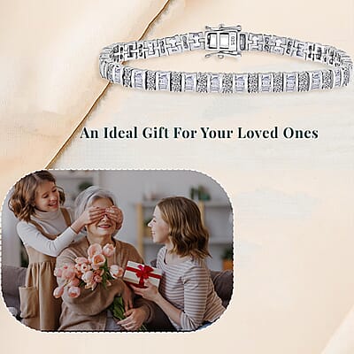 Luxuriant Lab Grown Diamond G SI 5.00 ctw Bracelet in Rhodium Over Sterling Silver (7.25 In)