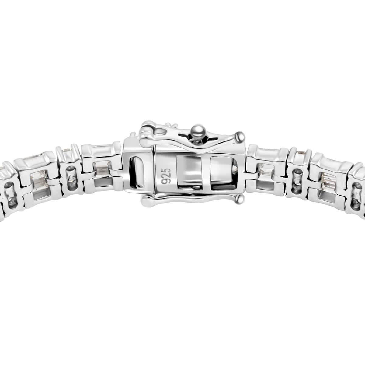 Luxuriant Lab Grown Diamond G SI 5.00 ctw Bracelet in Rhodium Over Sterling Silver (7.25 In) image number 3