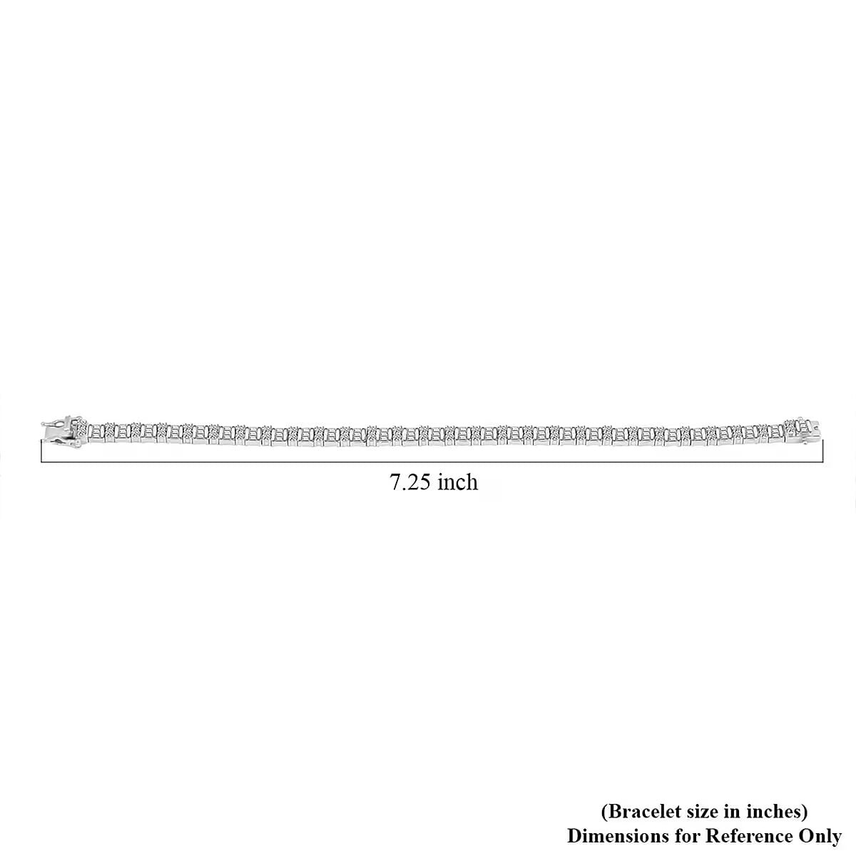Luxuriant Lab Grown Diamond G SI 5.00 ctw Bracelet in Rhodium Over Sterling Silver (7.25 In) image number 6