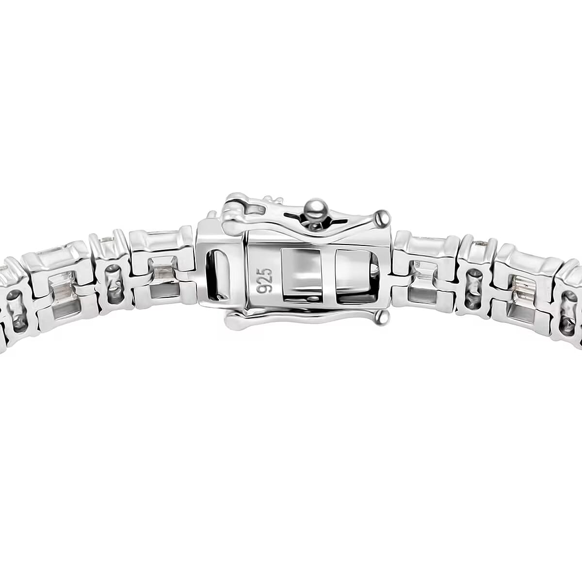 Luxuriant Lab Grown Diamond G SI 5.00 ctw Bracelet in Rhodium Over Sterling Silver (7.25 In) image number 7