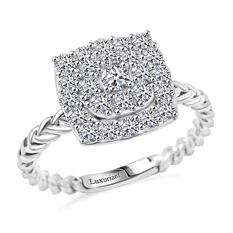 Luxuriant Lab Grown Diamond Ring in Sterling Silver 0.60 ctw (Size 10.0)