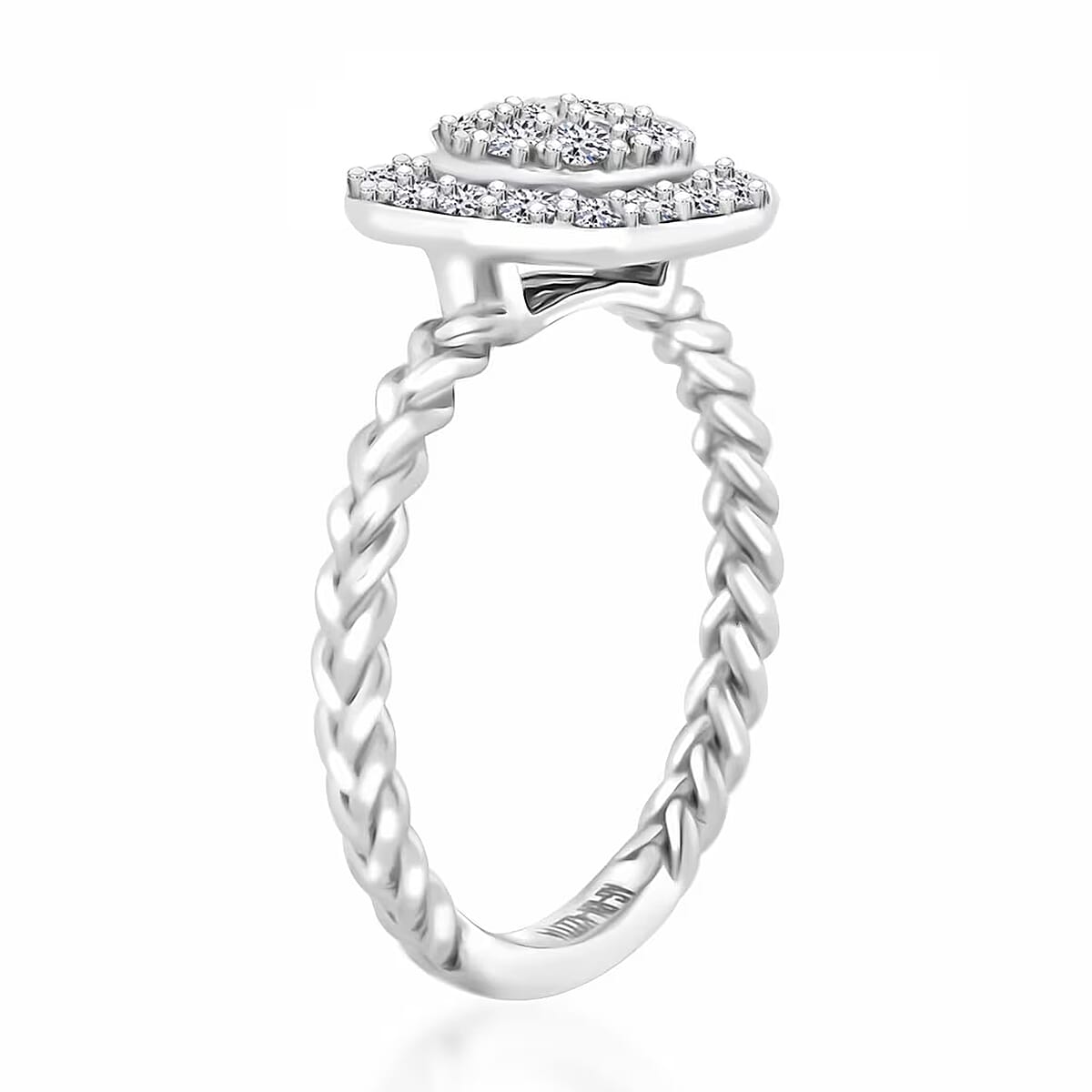 TLV Pre Doorbuster Deal Luxuriant Lab Grown Diamond (G, SI) (Cush) Ring in Sterling Silver (Size 10.0) 0.57 ctw image number 8