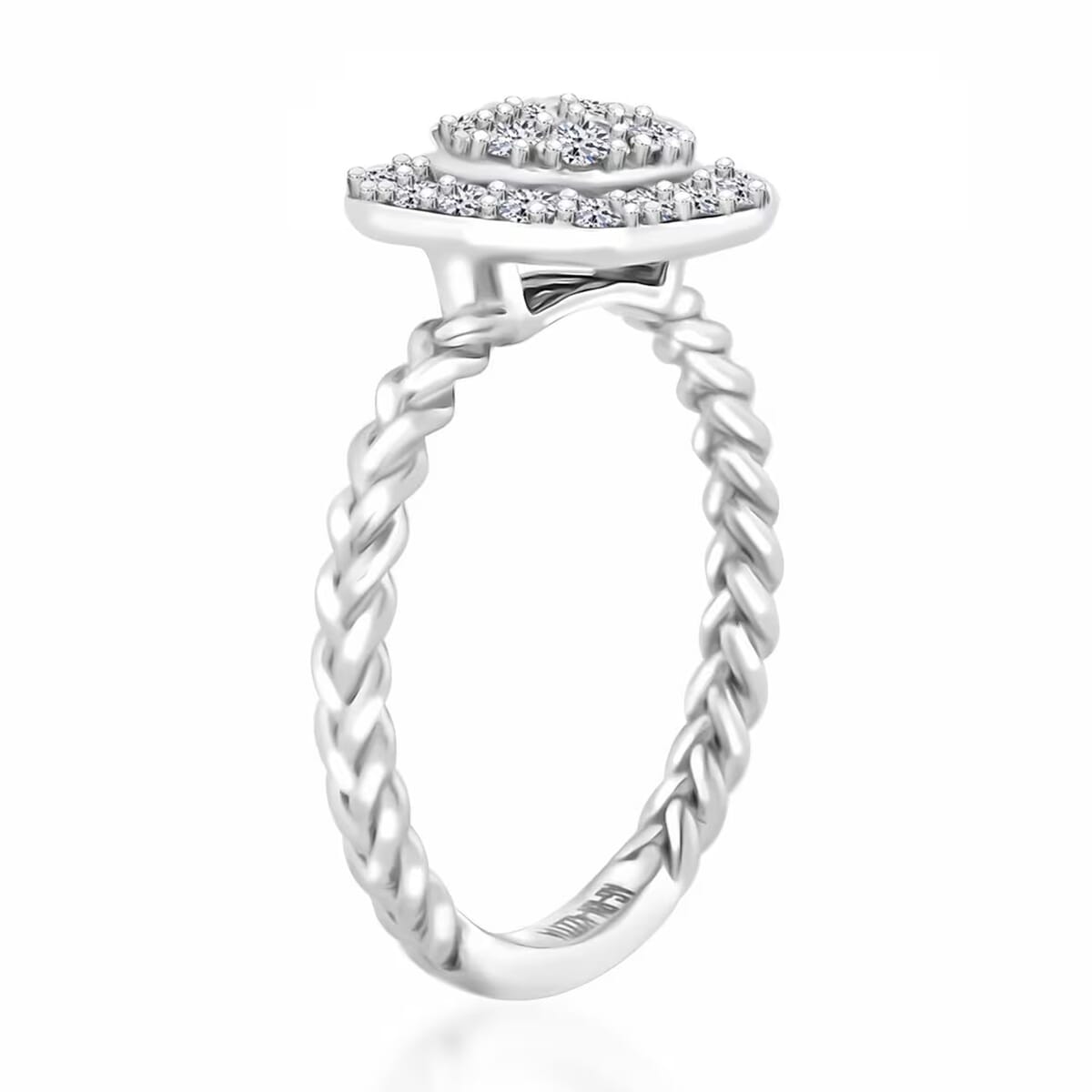 Luxuriant Lab Grown Diamond G SI 0.57 ctw Ring in Sterling Silver (Size 9.0) image number 8