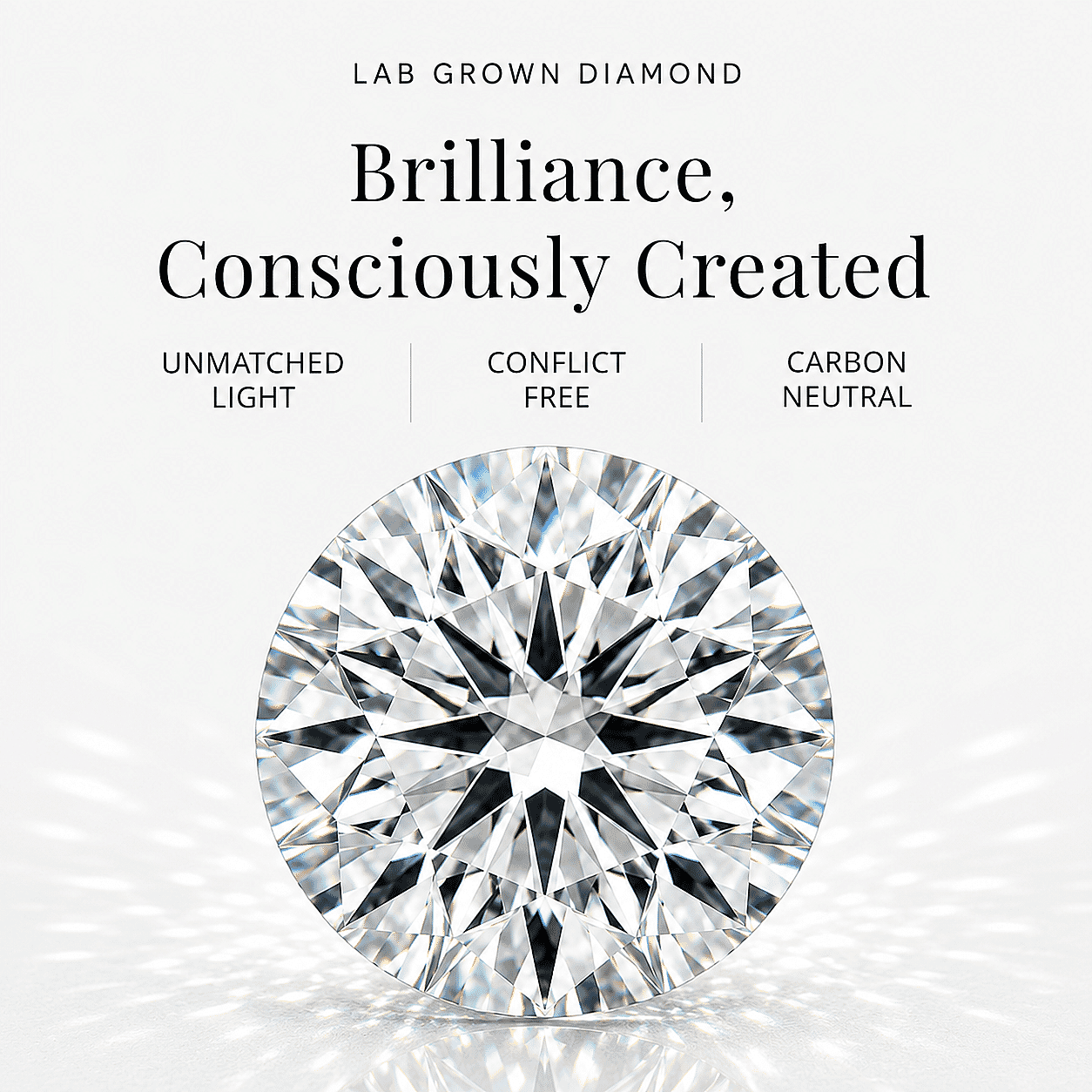 Luxuriant Lab Grown Diamond G SI 0.60 ctw Moonlit Promise Ring in Sterling Silver (Size 7.0)