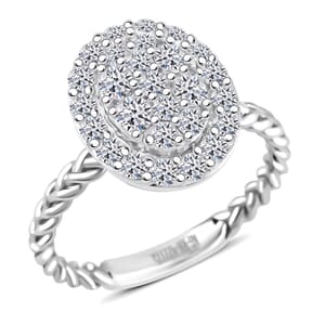 Luxuriant Lab Grown Diamond G SI 0.57 ctw Ring in Sterling Silver (Size 8.0)