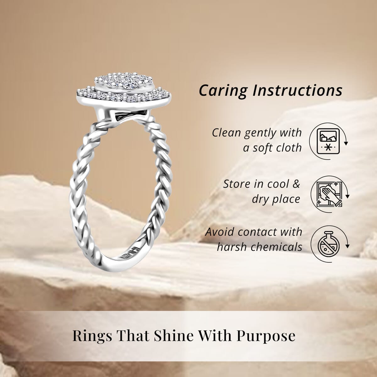 Luxuriant Lab Grown Diamond 0.57 ctw Ring in Sterling Silver (Size 11.0) image number 6