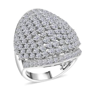 Luxuriant Lab Grown Diamond G SI 3.25 ctw Ring in Sterling Silver (Size 10.0)