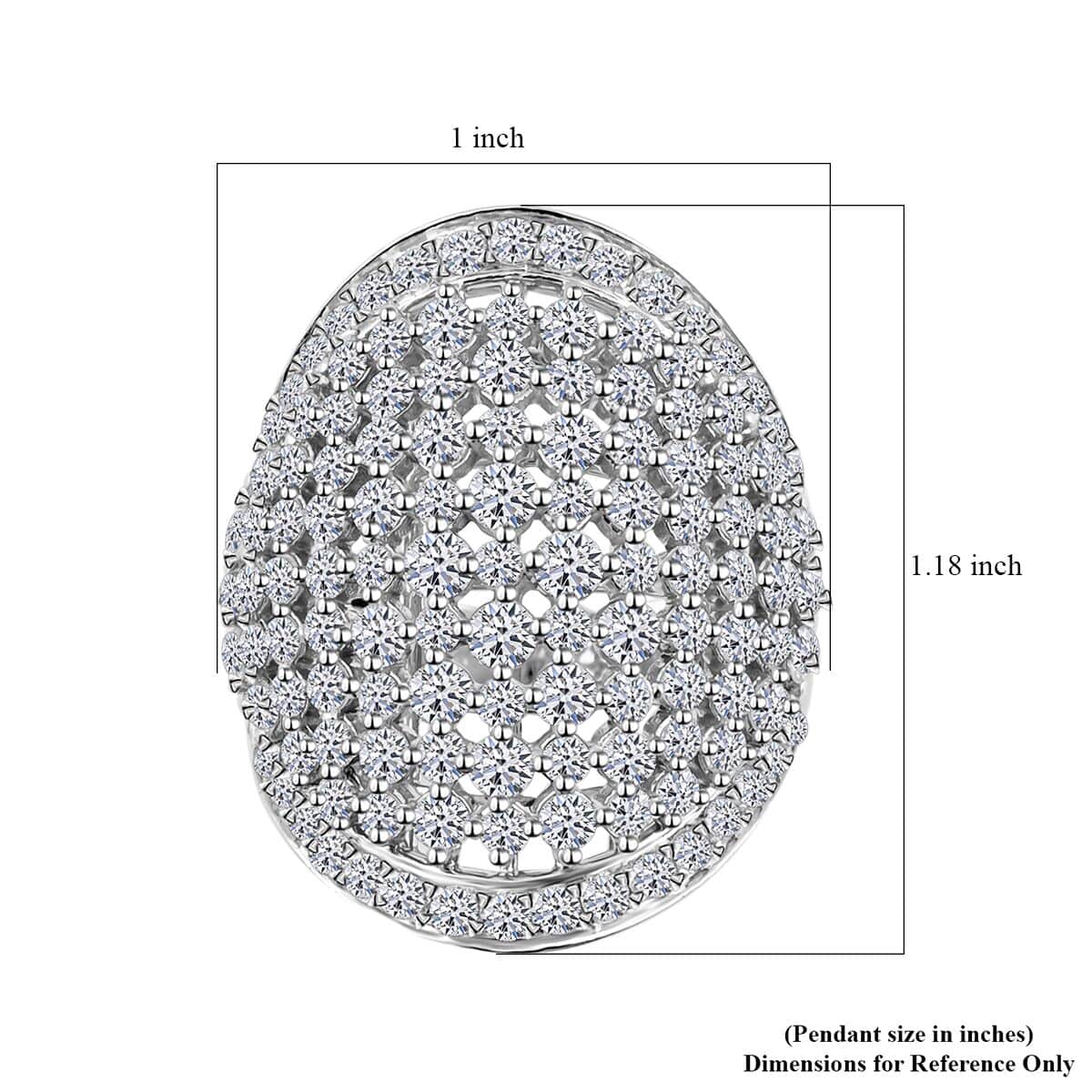 Luxuriant Lab Grown Diamond G SI 3.25 ctw Ring in Sterling Silver (Size 10.0) image number 4