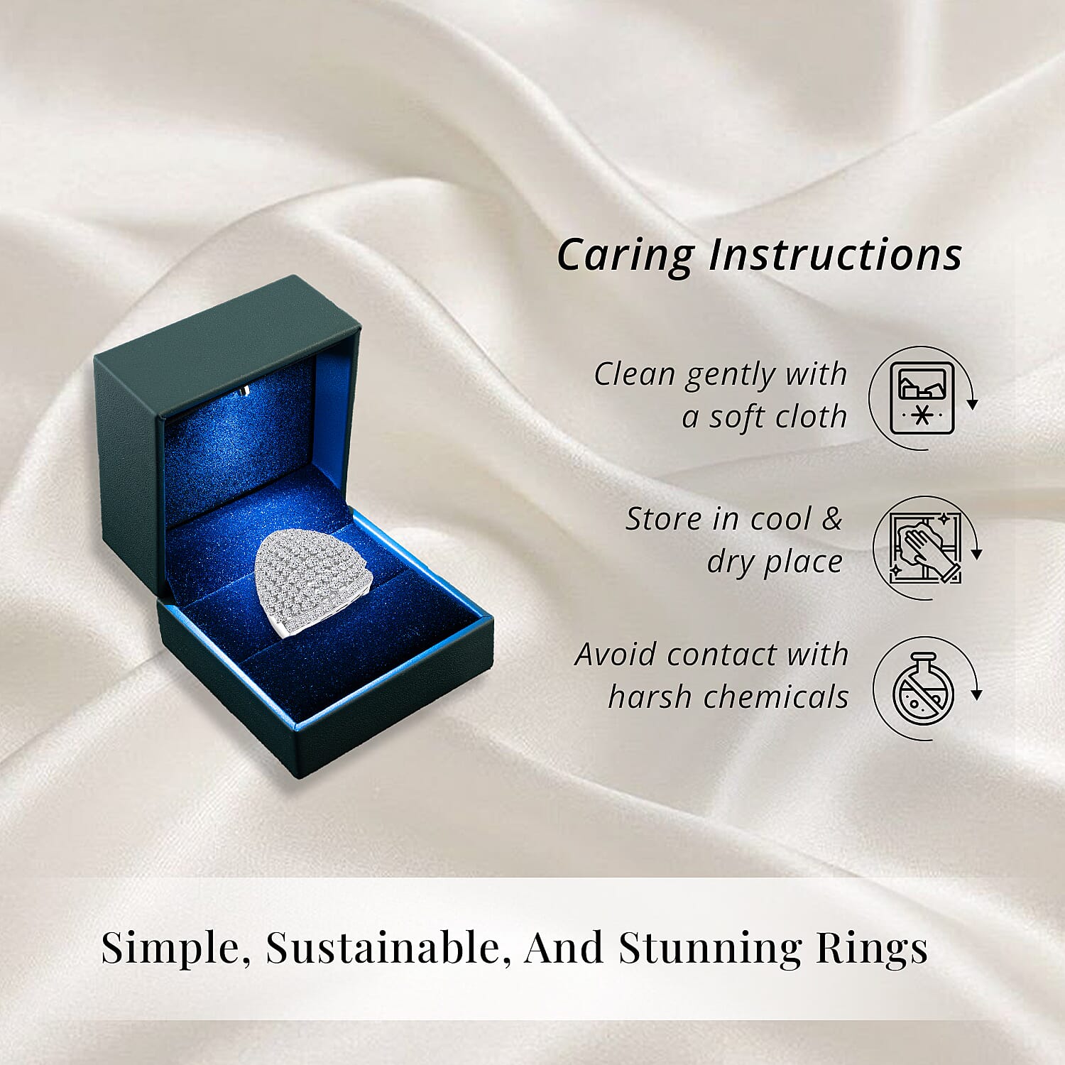 Luxuriant Lab Grown Diamond G SI 3.25 ctw Ring in Sterling Silver (Size 10.0)