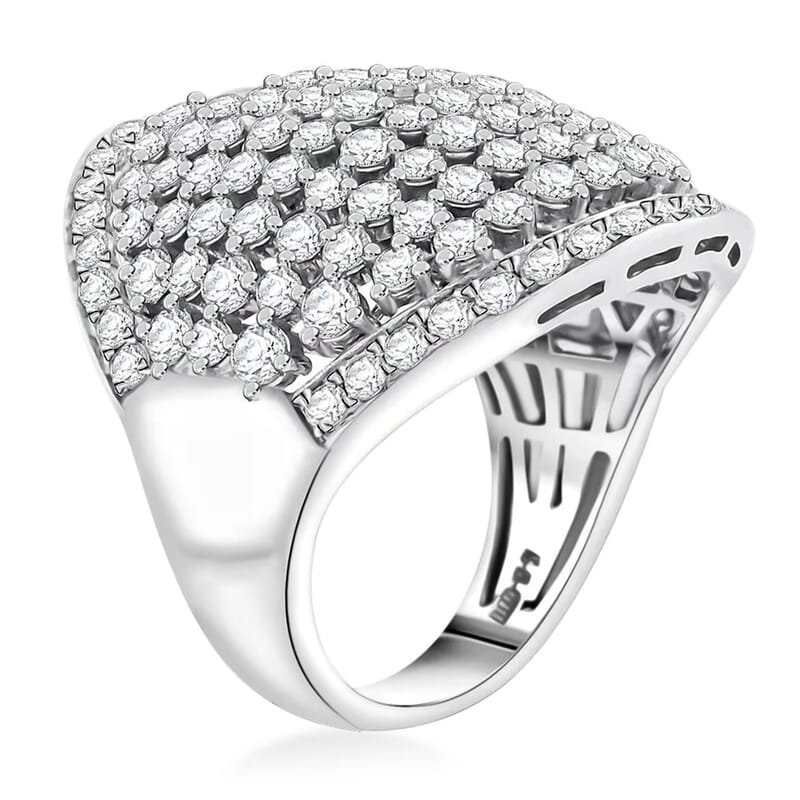 Luxuriant Lab Grown Diamond G SI 3.25 ctw Ring in Sterling Silver (Size 10.0)