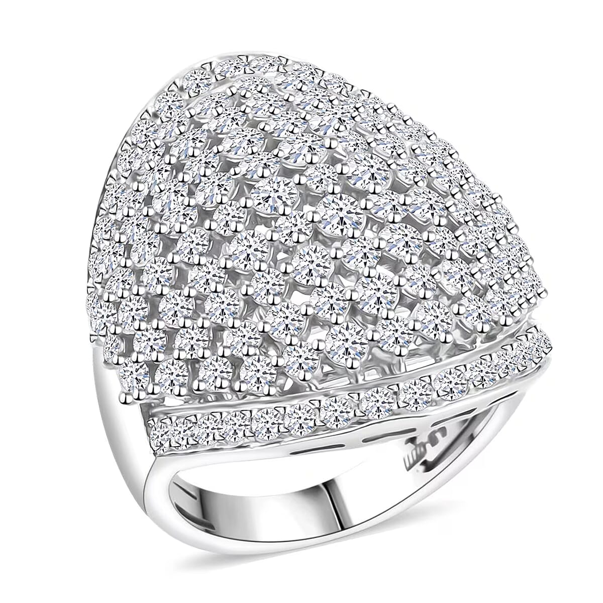 Luxuriant Lab Grown Diamond G SI 3.25 ctw Ring in Sterling Silver (Size 11.0) image number 0