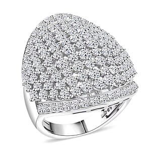 Luxuriant Lab Grown Diamond G SI 3.25 ctw Ring in Sterling Silver (Size 11.0)