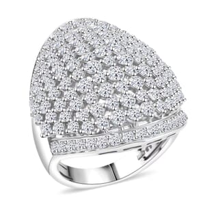 Luxuriant Lab Grown Diamond G SI 3.25 ctw Ring in Sterling Silver (Size 5.0)