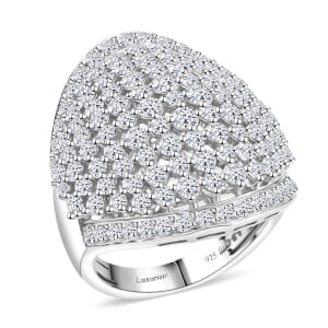 Luxuriant Lab Grown Diamond G SI 3.25 ctw Ring in Sterling Silver (Size 6.0)