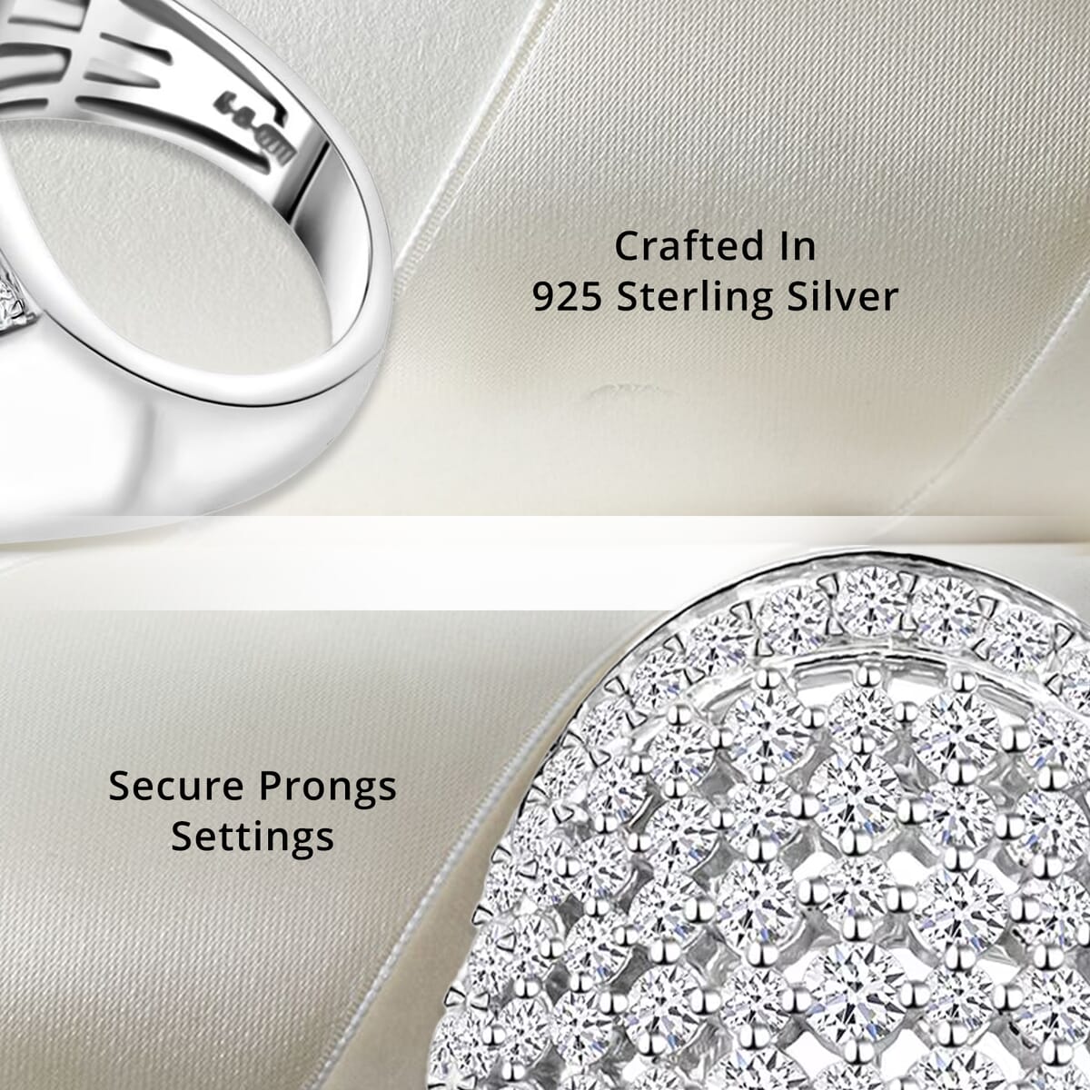 Luxuriant Lab Grown Diamond G SI 3.25 ctw Ring in Sterling Silver (Size 6.0) image number 2