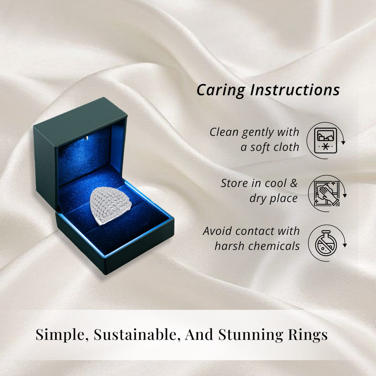 Luxuriant Lab Grown Diamond G SI 3.25 ctw Ring in Sterling Silver (Size 6.0) image number 6