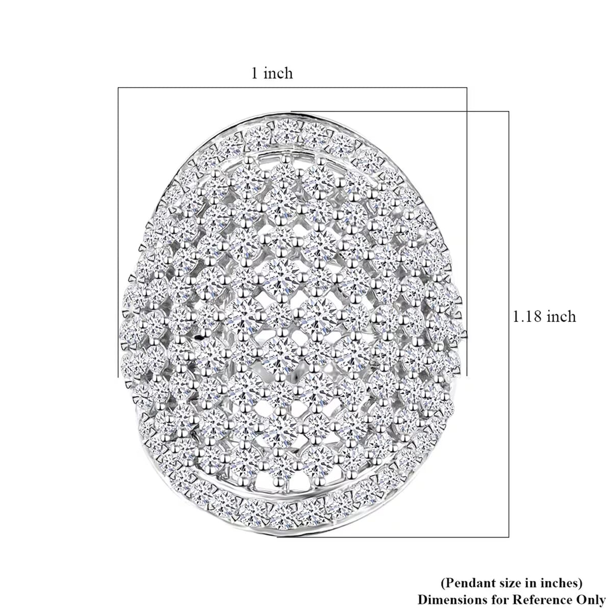 Luxuriant Lab Grown Diamond G SI 3.25 ctw Ring in Sterling Silver (Size 6.0) image number 7