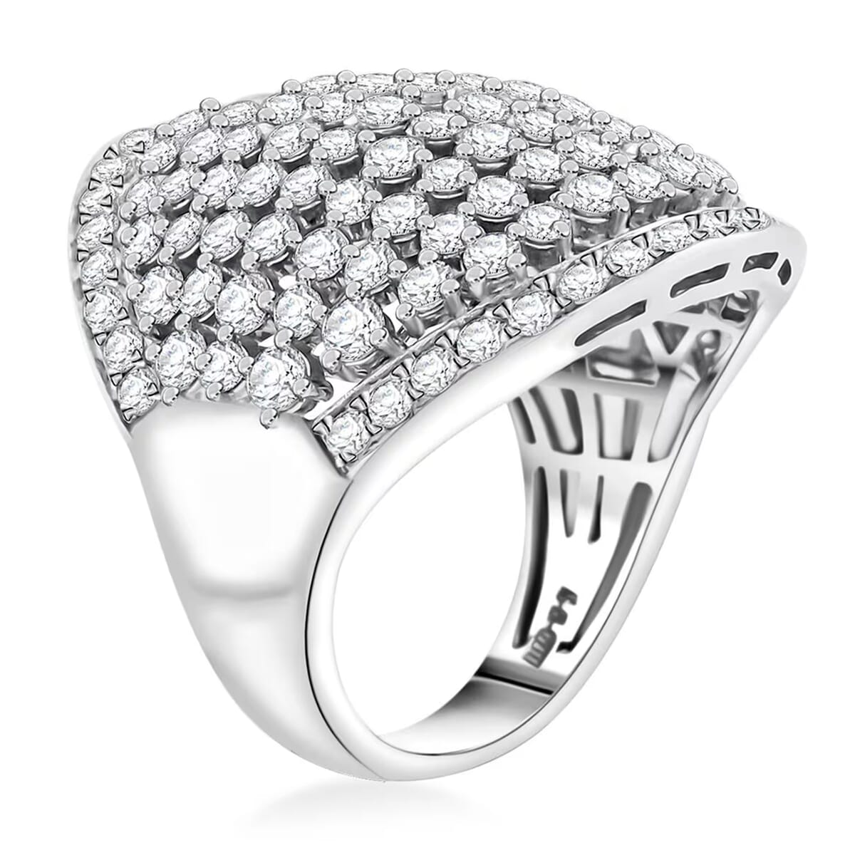 Luxuriant Lab Grown Diamond G SI 3.25 ctw Ring in Sterling Silver (Size 6.0) image number 8