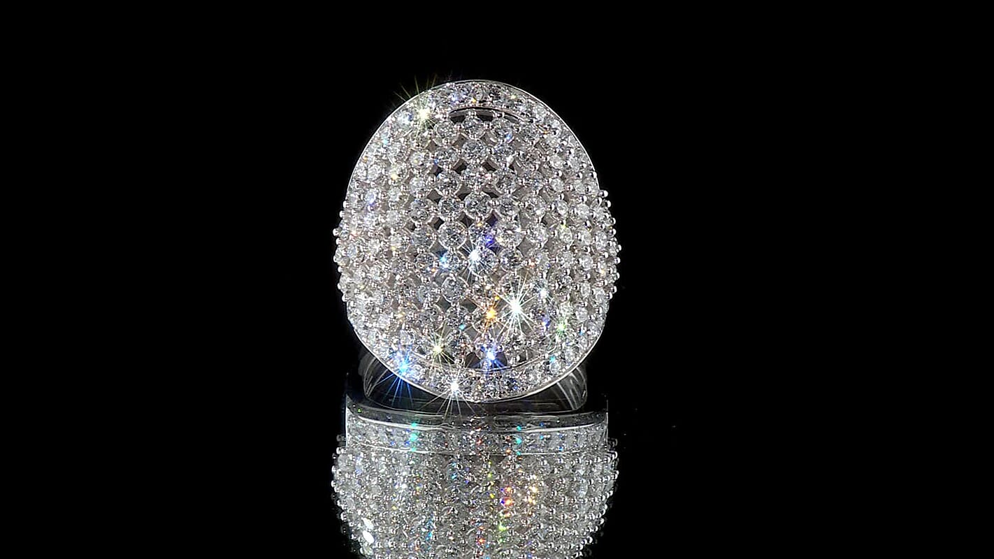 Pre Doorbuster Deal Luxuriant Lab Grown Diamond (G, SI) Ring in Sterling Silver (Size 10.0) 3.25 ctw