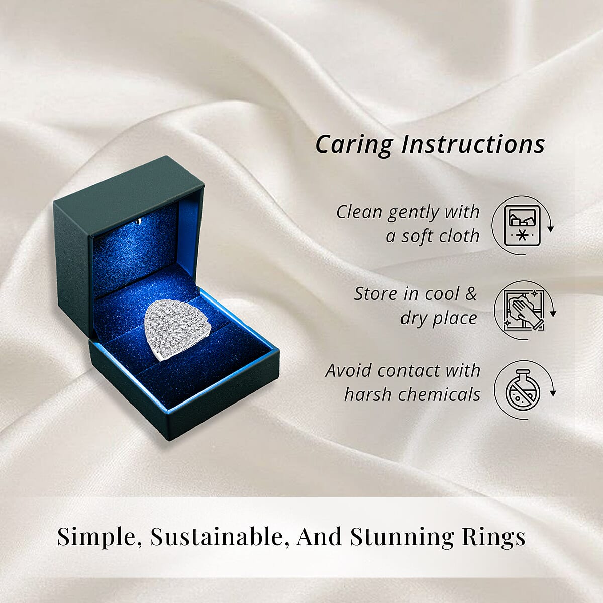 Luxuriant Lab Grown Diamond G SI 3.25 ctw Ring in Sterling Silver (Size 8.0) image number 6