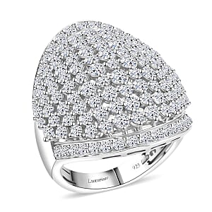 Luxuriant Lab Grown Diamond G SI 3.25 ctw Ring in Sterling Silver (Size 9.0)