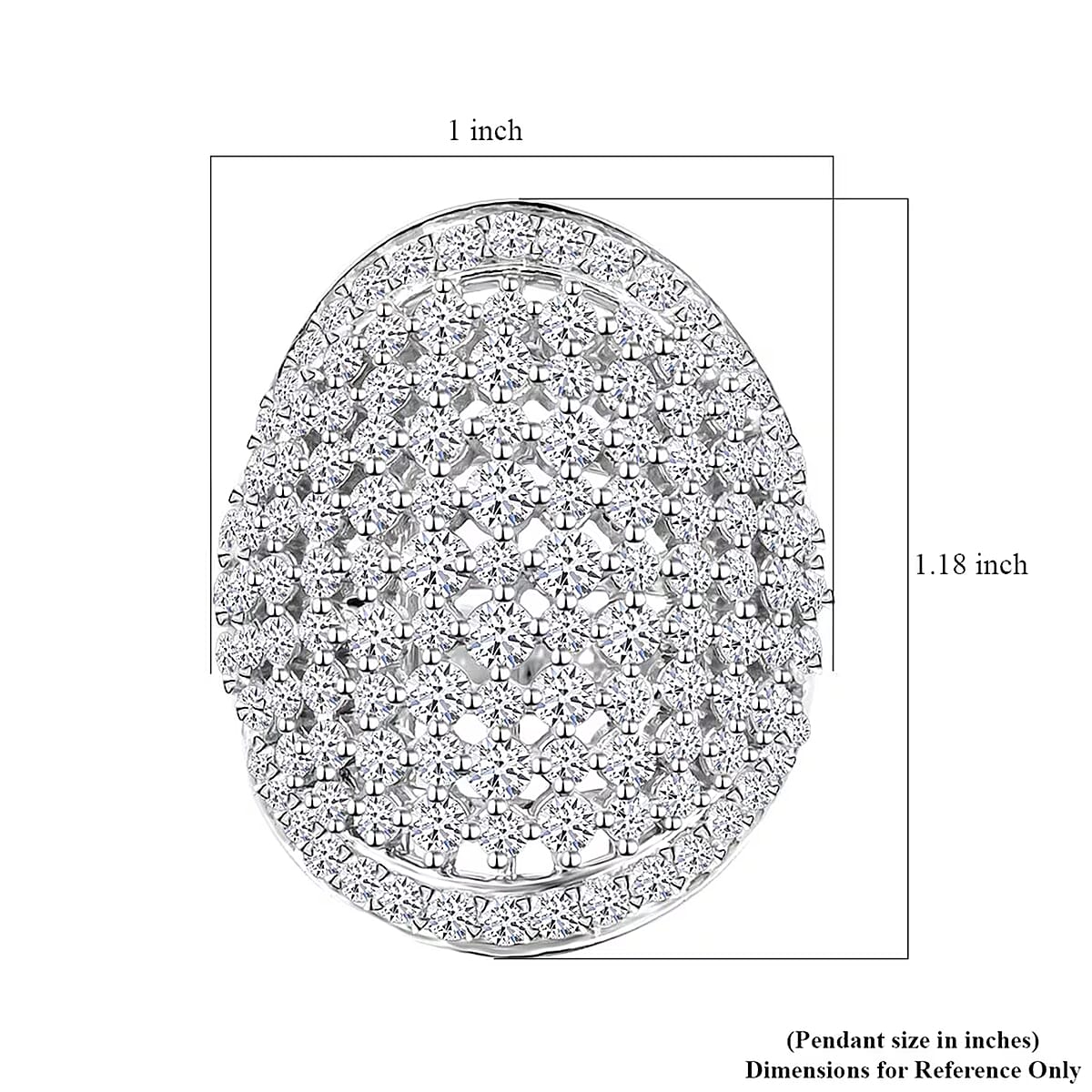 Luxuriant Lab Grown Diamond G SI 3.25 ctw Ring in Sterling Silver (Size 9.0) image number 7