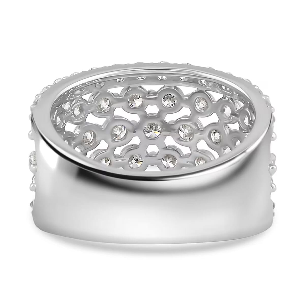 Luxuriant Lab Grown Diamond G SI 2.05 ctw Ring in Sterling Silver (Size 11.0) image number 7