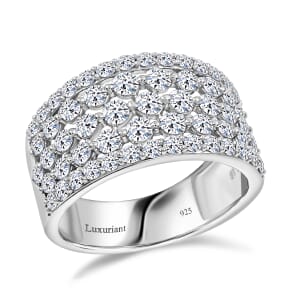 Luxuriant Lab Grown Diamond G SI 2.05 ctw Ring in Sterling Silver (Size 6.0)