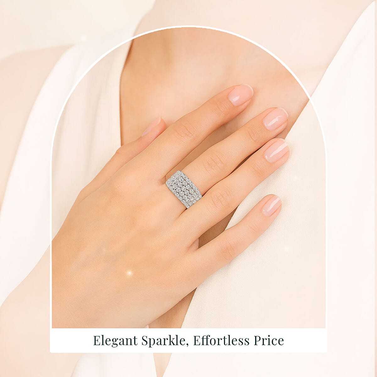 Luxuriant Lab Grown Diamond G SI 2.05 ctw Ring in Sterling Silver (Size 8.0) image number 1