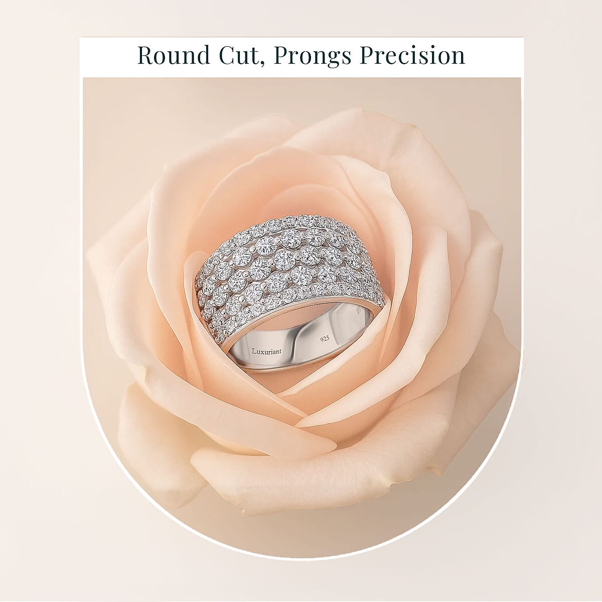Luxuriant Lab Grown Diamond G SI 2.05 ctw Ring in Sterling Silver (Size 8.0) image number 4