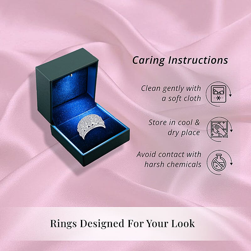 Luxuriant Lab Grown Diamond Ring in Sterling Silver 2.00 ctw  (Size 10.0) (G, SI)