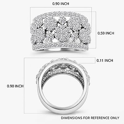 Luxuriant Lab Grown Diamond Ring in Sterling Silver 2.00 ctw  (Size 10.0) (G, SI)