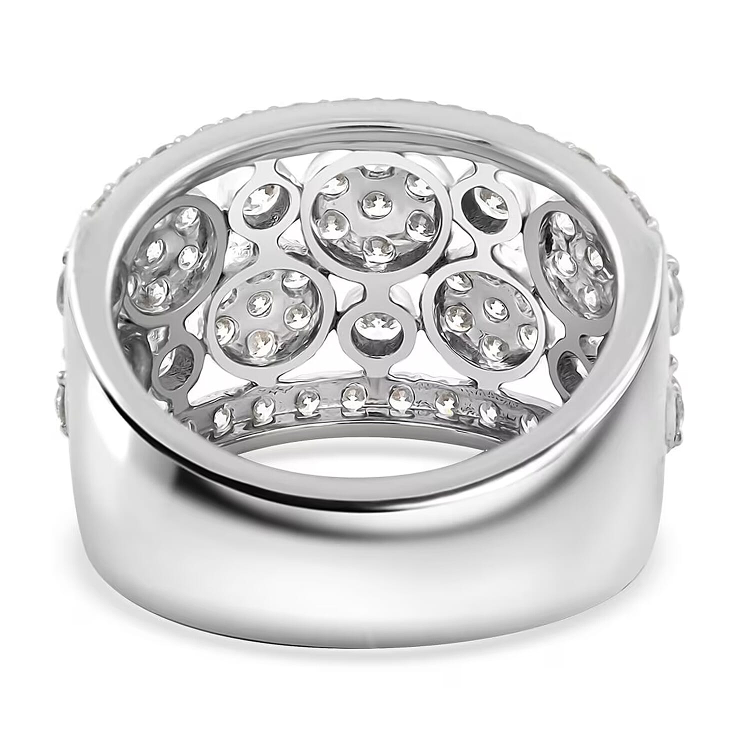 Luxuriant Lab Grown Diamond Ring in Sterling Silver 2.00 ctw  (Size 10.0) (G, SI)