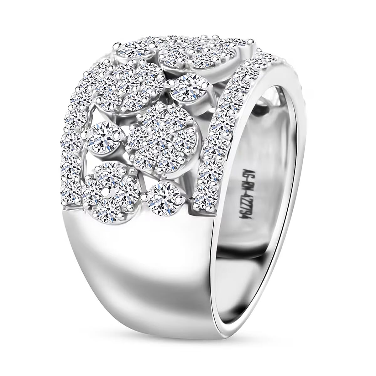 Luxuriant Lab Grown Diamond G SI 2.04 ctw Ring in Sterling Silver (Size 11.0) image number 8