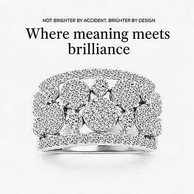 Luxuriant Lab Grown Diamond Ring in Sterling Silver 2.00 ctw  (Size 6.0) (G, SI)