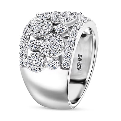 Luxuriant Lab Grown Diamond Ring in Sterling Silver 2.00 ctw  (Size 6.0) (G, SI)