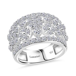 Luxuriant Lab Grown Diamond G SI 2.04 ctw Ring in Sterling Silver (Size 9.0)